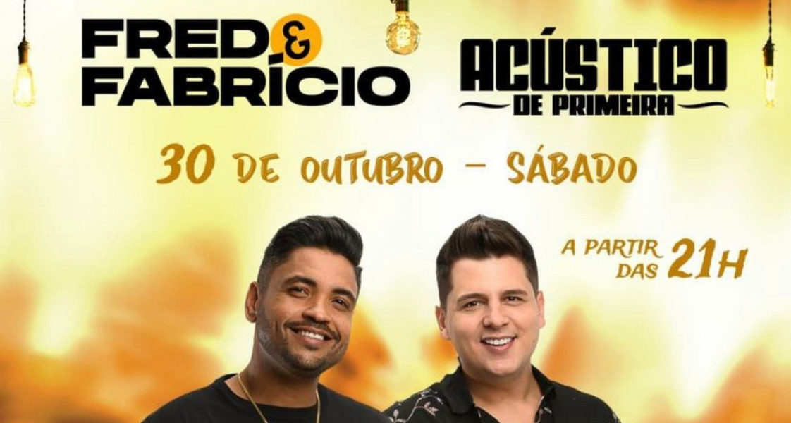 Estância Pesqueiro Casagrande promove 'Acústico de primeira' com Fred & Fabrício