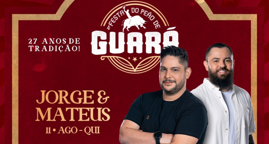 Jorge e Mateus se apresentam na primeira noite da Festa do Peão de Guará