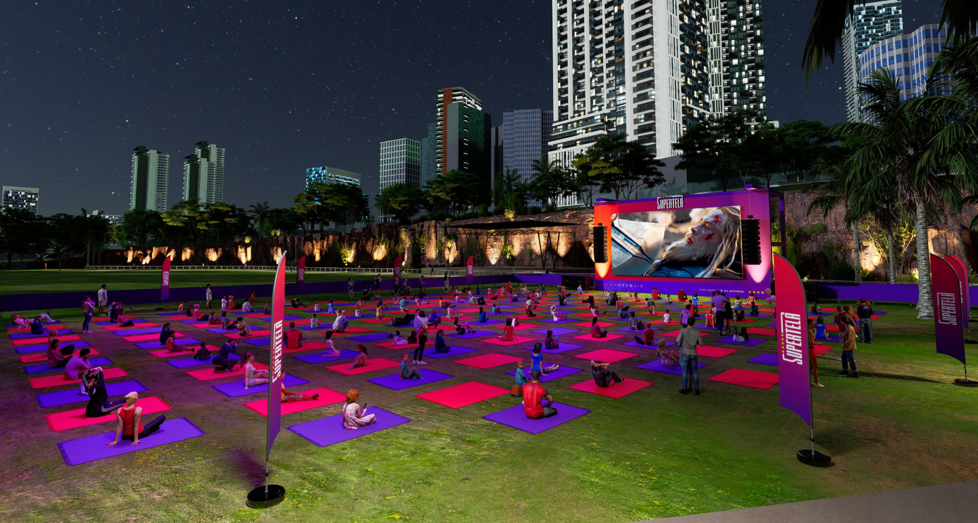 Projeto Super Tela leva cinema ao ar livre ao Parque Raya